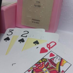 Naipes póker con braille / cartón